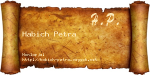 Habich Petra névjegykártya